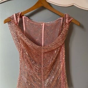 CULTNAKED Diva Stardust top in Champagne